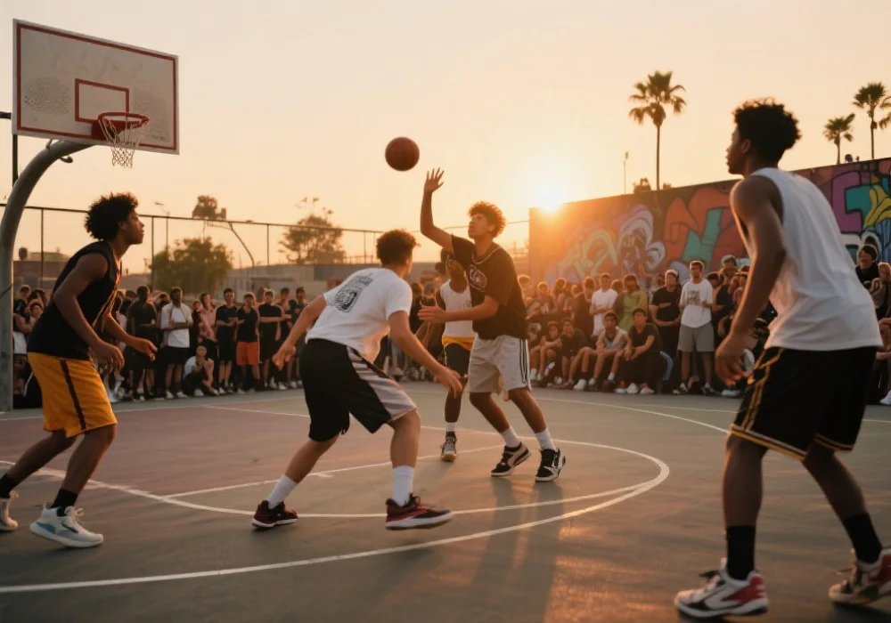 街头篮球运动的青春活力